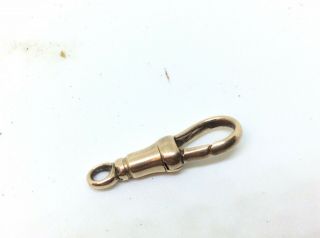 Antique Victorian 9ct Rolled Gold Dog Clip Clasp For Albert Muff Chains