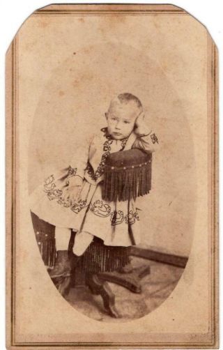 Vintage Cdv Photo,  Little Boy,  Tanner & Va Ness Lynchburg Va
