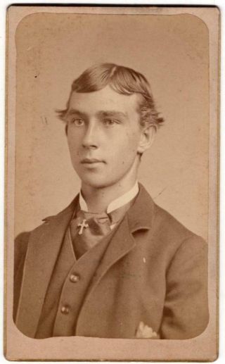 Vintage Cdv Photo,  Young Man,  A.  H Plecker Lynchburg Va