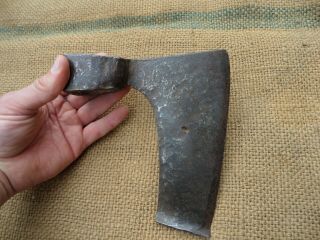 ANTIQUE VINTAGE GOOSEWING HEWING CARPENTER ' S SIDE AXE COOPERS HAND FORGED 3
