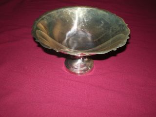Vintage Oneida Silver Plated Candy / Nut Dish Bowl Marked 3.  5 " Tall X 6.  5 " Wide