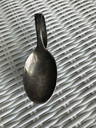 Antique Silver Plate Baby Spoon Wm.  Rogers Curved Handle Feeding Spoon 1800 