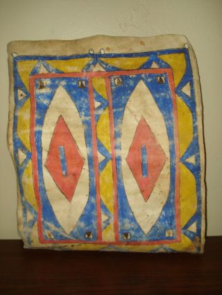 Very Boldly Painted Sioux Envelope Hide Parlfeche Circa 1880 Era
