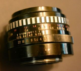 Vintage Carl Zeiss Jena DDR Tessar T2,  8/50 50mm M42 Lens 1:2.  8/50 2