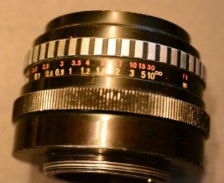 Vintage Carl Zeiss Jena DDR Tessar T2,  8/50 50mm M42 Lens 1:2.  8/50 3