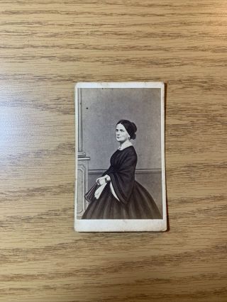Mary Todd Lincoln 1860s Civil War Era Cdv Photo Hamilton Cleveland,  Ohio
