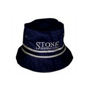 Navy Blue Stone Brewing Company Cotton Fishing Bucket Hat Boonie Cap Brim Visor