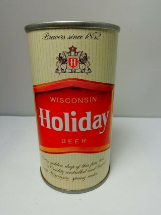 Holiday Straight Steel Pull Tab Beer Can 76 - 32 Potosi Wisconsin