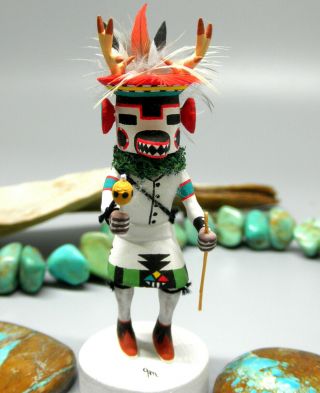 Deer Dancer Carved Wooden Painted Gil Maldonado Hopi Kachina Doll
