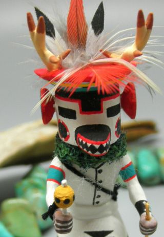 Deer Dancer carved Wooden painted Gil Maldonado Hopi Kachina Doll 2