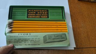 Vintage Nos Eberhard Faber Van Dyke Microtomic Pencils 600 - 2b Presharpened 11