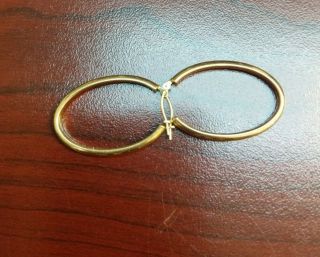 Vintage 14k Yellow Gold Oval Earrings - 1.  2 grams 2