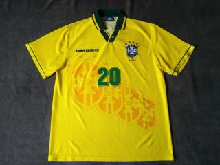 Brazil World Cup 1994 Jersey Ronaldo 20 Vintage Umbro Shirt Kit Retro Real Inter