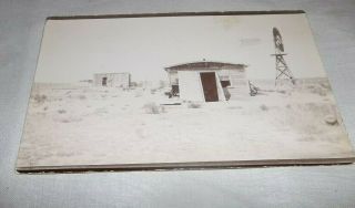 Rare Antique 1910 Sepia Postcard Photo Of Mexico Homestead (dugout)