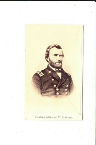 Civil War Cdv Of Lieutenant General Ulysses S Grant