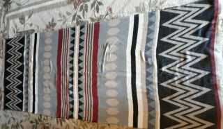 Antique Native American Indian Navajo Blanket 72  X 29  Inch