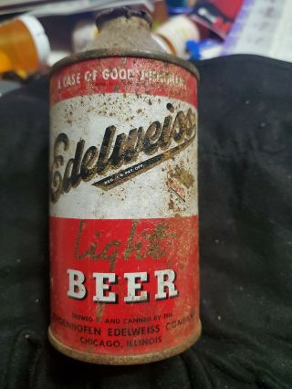 Edelweiss Light Beer Cone Top Beer Can