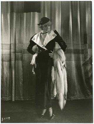 Stylish Hollywood Blonde June Knight 1933 Art Deco Glamour Photograph