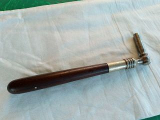 Cool Vintage Extendable Piano Tuning Hammer And Wrench Rosewood Handle 1885