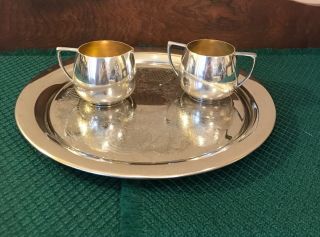 Vintage Empire Crafts Quadruple Plate Creamer And Sugar Bowl