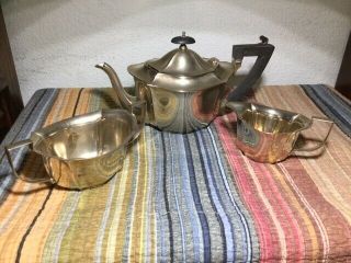 Antique Silver Plated Tea Coffee 3 Piece Set