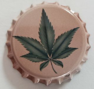 100 Hemp Home Brew Beer Bottle Caps Marijuana Decoration Pot Leaf