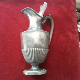 Vintage Silver Plated Epns England Coffee Pot With Wooden Handle