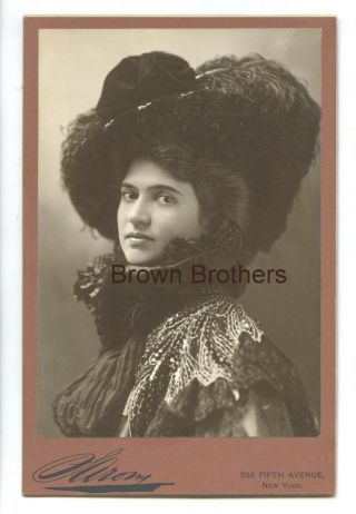 1890 Broadway Actress Margaret Gordon Cabinet Card Photo By Otto Sarony