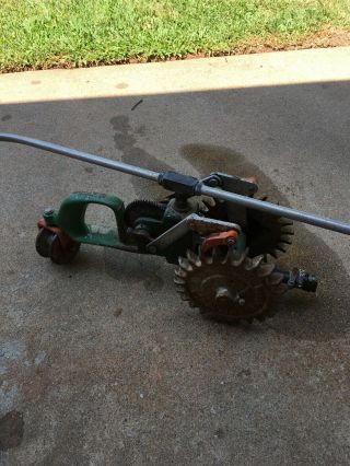 Vintage National Walking Lawn Sprinkler Tractor Mod A5.  Linkage Broken