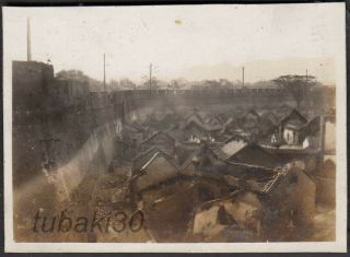 G15 China Jinan Incident 済南惨案 1928 Japan Photo Destroyed Jinan Castle Inside