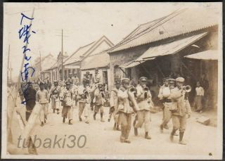 G2 China Jinan Incident 済南惨案 1928 Japan Photo Chinese Nra Soldiers Entry Jinan