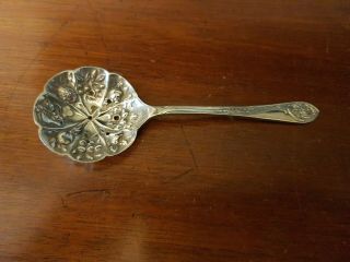 Antique Silver Plated Sifter Spoon By Potter Of Sheffield