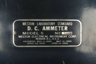 VINTAGE WESTON D.  C.  AMMETER MODEL 5.  WESTON LABORATORY STANDARD. 2