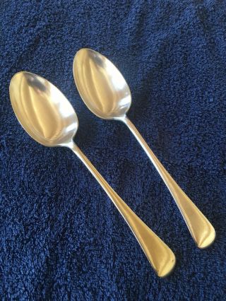 Pair Large Serving Spoons Silver Plated Epns 21.  5cm 8 1/2 " Gilson A