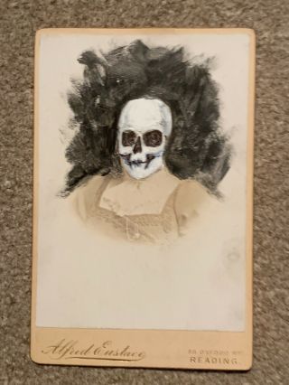 Antique Vintage Carte De Visite Skull Memento Mori Victorian Photography Art CdV 4