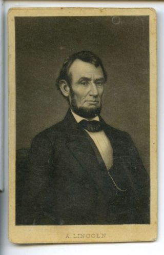 Rare Abraham Lincoln Civil War Era Vintage Cdv Photo Portrait Carte De Visite