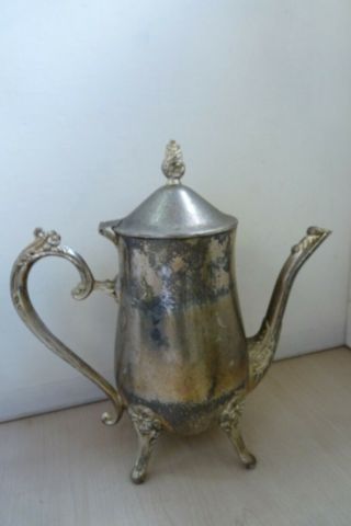 Pair Vintage studio silversmiths silverplated Teapot T - pots (need polishing) 7C 3