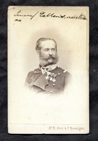 T16 - Austria C1870s Cdv Photo Of General Gablenz.  Died By Suicide In 1874