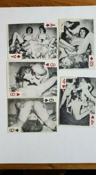 Vintage RISQUE NUDE DECK of Playing Cards Gay lesbian Int 2