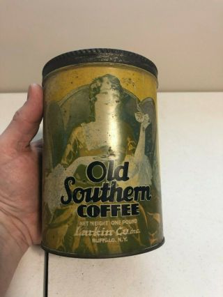Vintage Advertising Old Southern Brand Coffee Tin Can