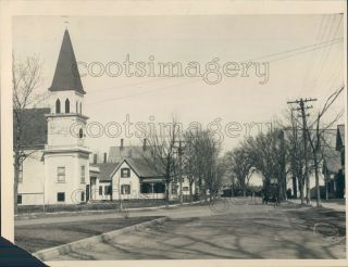 1926 Press Photo Main Street Scene In East Rochester Strafford Co Hampshire