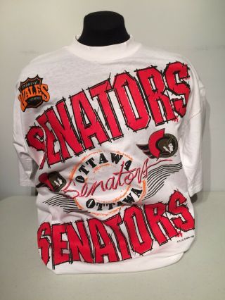 1992 Ottawa Senators 1st Yr Vintage T Shirt Prince Of Wales Conference Xl W Tags
