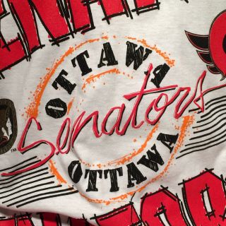 1992 Ottawa Senators 1st Yr Vintage T Shirt Prince of Wales Conference XL w Tags 3