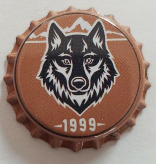 100 Brown Wolf Home Brew Beer Bottle Crown Caps Decoration Art Crafts