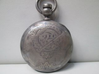 Vintage Waltham Coin Silver Non - Running Large Pocket Watch