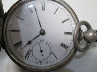 Vintage Waltham Coin Silver Non - Running Large Pocket Watch 3