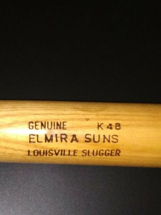 Vintage Elmira Suns Louisville Slugger 125 K48 Game Bat Red Sox Farm Team 1983 3
