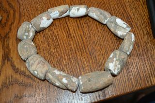 Outstanding Strand Of Mississippian Shell Beads Tellico Plains Monroe Co,  Tn