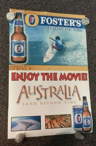 Fosters Beer Australia Land Before Time Movie Poster Surfing 2003