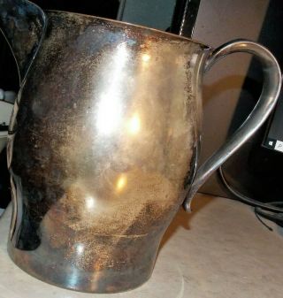 Vintage 1883 F.  B.  Rogers Silver Co Water Pitcher Silver On Copper 7503
